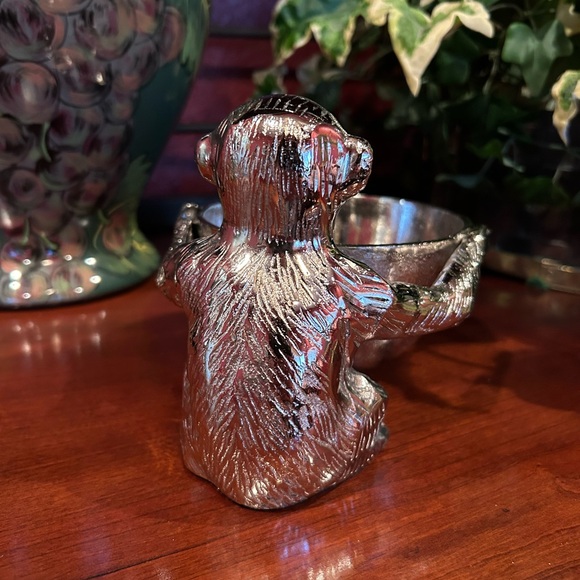 NWOT Silver Monkey Decorative Bowl - Made in India - Picture 8 of 13